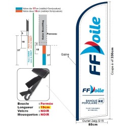 Toile de Beach Flag Fédération Française de Voile