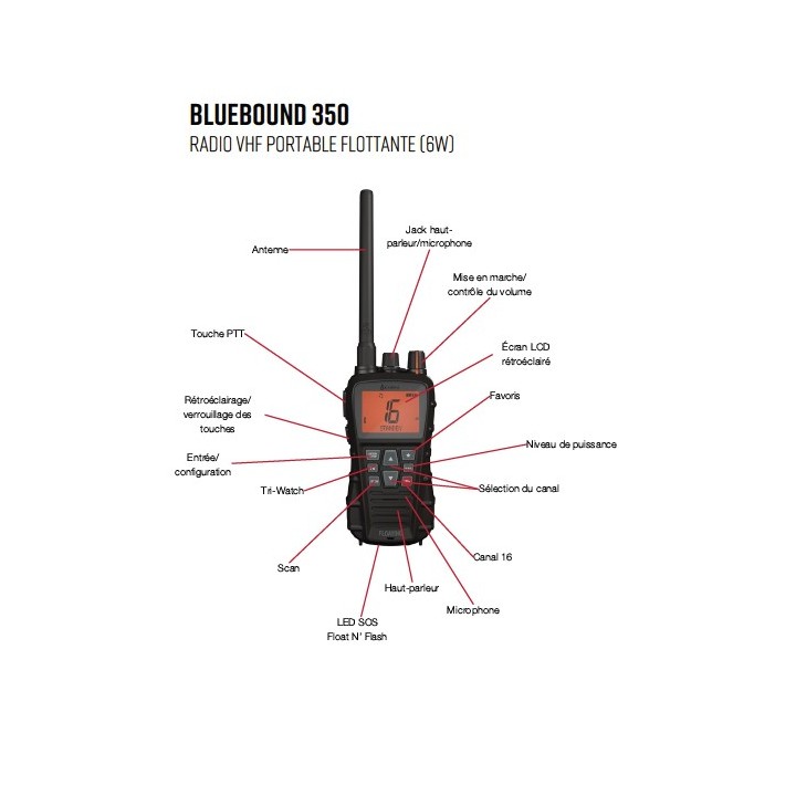 VHF portable Cobra 350